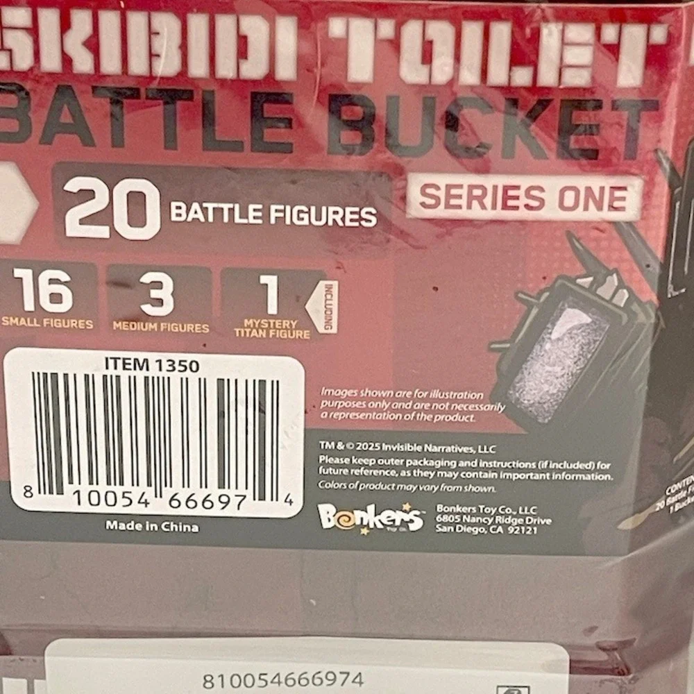Bonkers Toys Skibidi Toilet‎ Battle Bucket Series 1 20 Battle Figures New Sealed